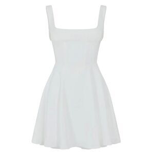 Odd Muse Womens/Ladies Square Neck Mini Dress / White